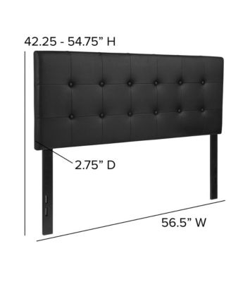 1 Pc Upholstered Headboard Full Size Button Tufted Design Bedroom Furniture