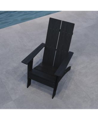 Piedmont Modern 2 Slat Back All-Weather Poly Resin Wood Adirondack Chair