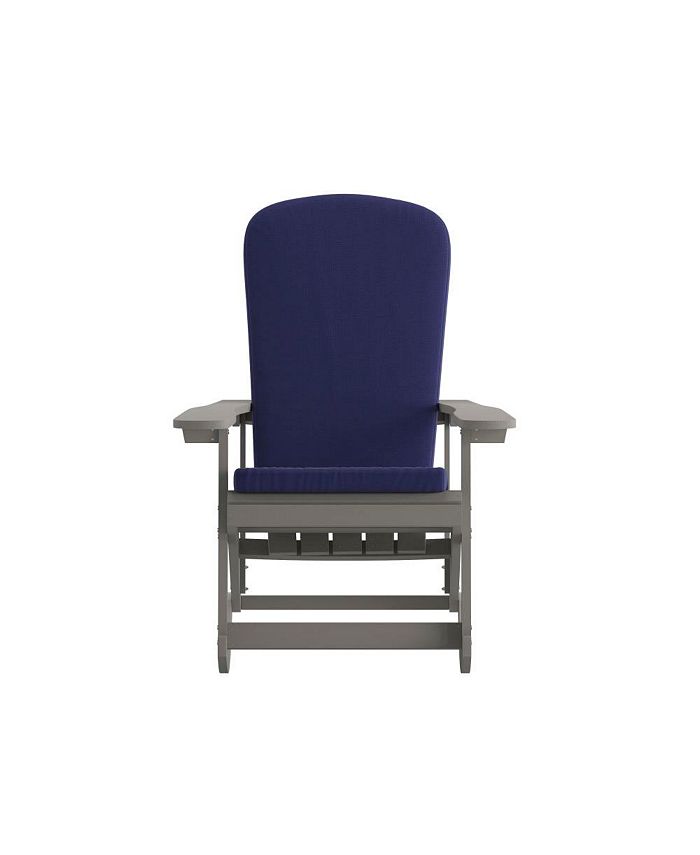 MERRICK LANE Atlantic AllWeather Polyresin Adirondack Rocking Chair