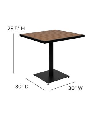 Kersey 5 Piece Patio Table And Chairs Set Faux Wood And Metal Indoor/Outdoor Table And Chairs With All-Weather Purpose
