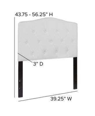 Arched Twin Button Tufted Upholstered Headboard