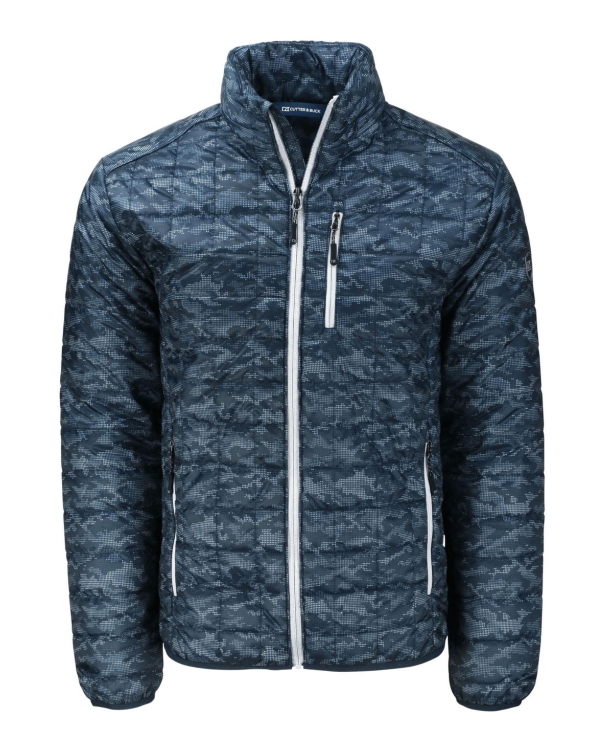 Men's Rainier PrimaLoft Eco Insulated Full Zip Printed Puffer Jacket - Dark navy