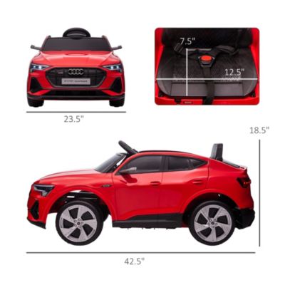 12V Kids Electric Ride On Car, Licensed Audi E-tron with Seat, Remote