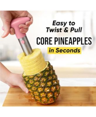 Heavy Duty 2pc Pineapple Corer & Slicer Set – Includes Eye Removal Tool with Reinforced Blade