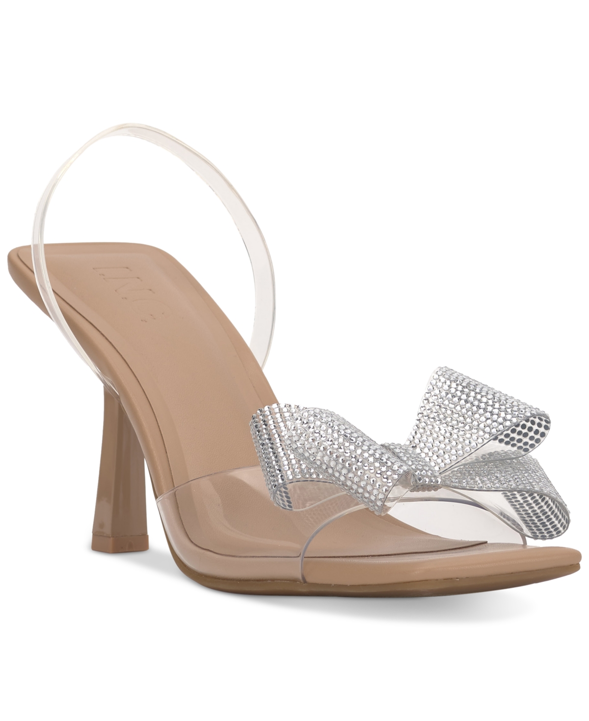 Women's Aesca Bow Slingback Sandals, Created for Macy's - Clear Vinyl