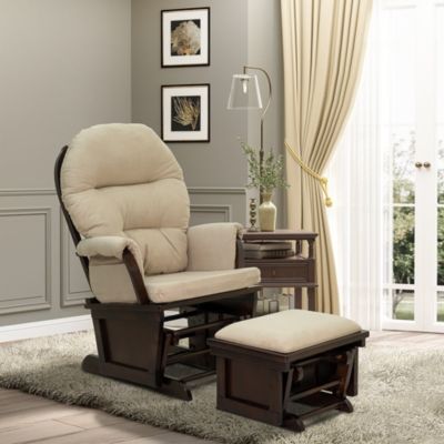Nursery Glider Rocking Chair with Ottoman,