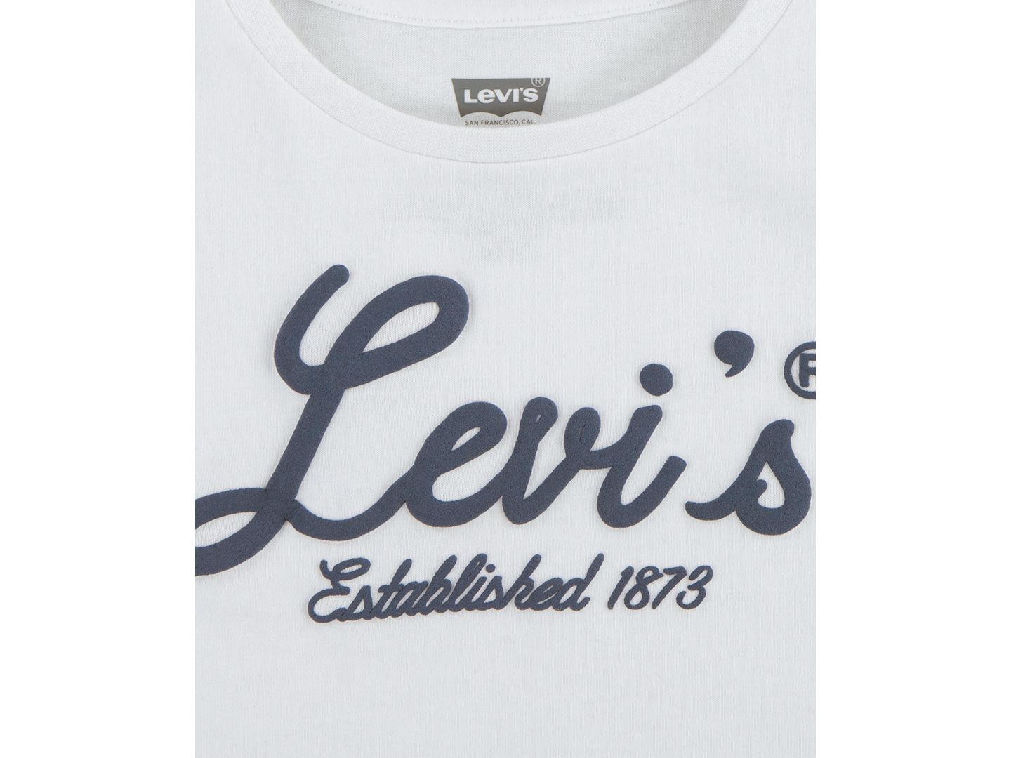 Футболка Levi's Script Logo Graphic T-Shirt для девочек-малышей, цвет: Яркий белый — фото 3