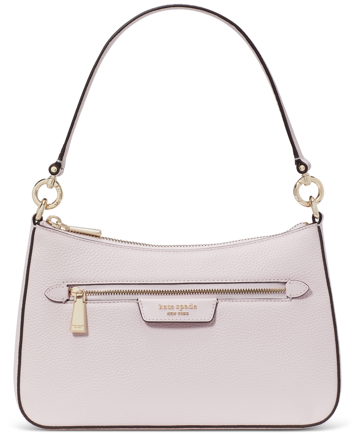 Shop Kate Spade Hudson Pebbled Leather Small Convertible Crossbody In Shimmer Pi