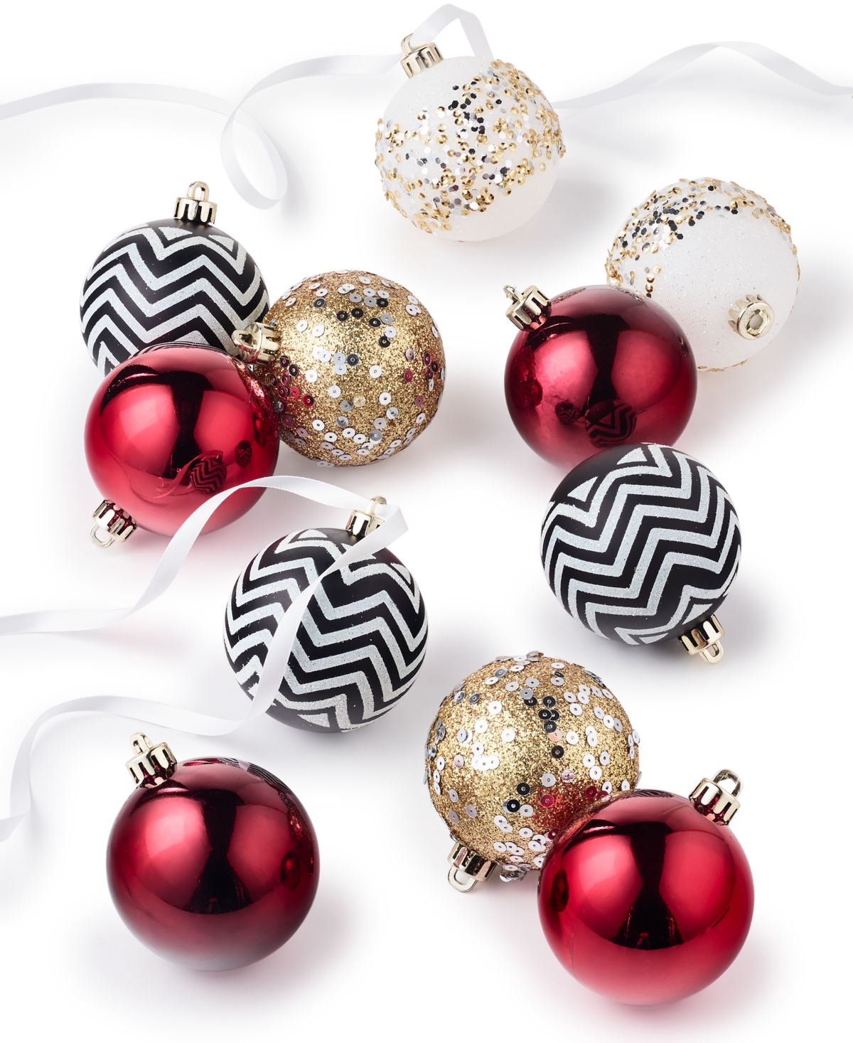 Holiday Lane Royal Holiday Multi-finish Ornaments, Set Of 30, Exclusively At Macy's In No Color