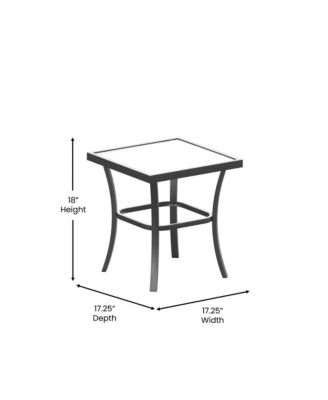 Brevyn 3 Piece Outdoor Bistro Set With Flex Comfort Rocking Chairs And Steel Framed Glass Top Table