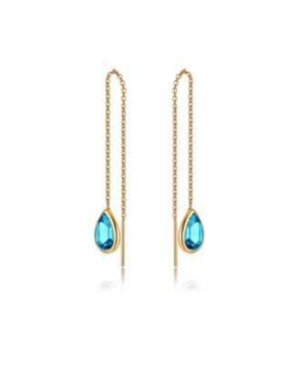 Barely 18k Crystal Dangle Earrings