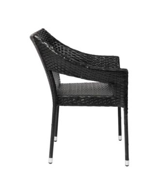Embry All-Weather Indoor/Outdoor Stacking Patio Dining Chair With Steel Frame And Weather Resistant Pe Rattan