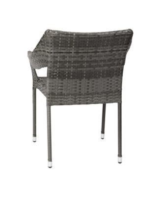 Embry All-Weather Indoor/Outdoor Stacking Patio Dining Chairs With Steel Frame And Weather Resistant Pe Rattan