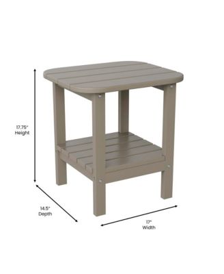 Nassau 2-Tier Adirondack Side Table, All-Weather Hdpe Indoor/Outdoor Accent Table