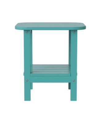 Nassau 2-Tier Adirondack Side Table, All-Weather Hdpe Indoor/Outdoor Accent Table