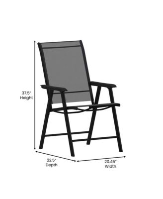 Outdoor Folding Patio Sling Chair / Portable Chair (2 Pack)