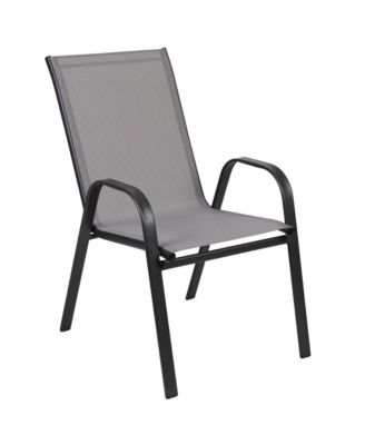 5 Pack. Outdoor Stack Chair With Flex Comfort Material And Metal Frame