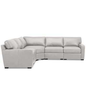 Radley 113" 5-Pc. Leather Wedge L Shape Modular Sectional, Created for Macy's
