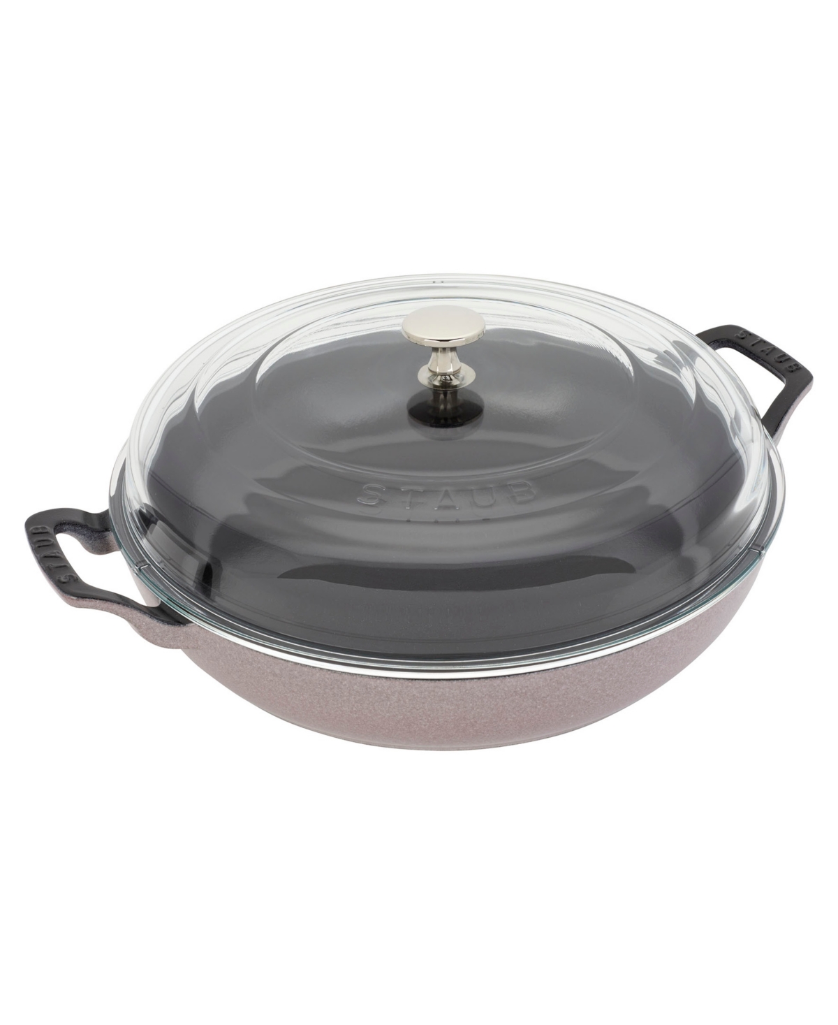 Shop Staub Cast Iron 3.5-qt Braiser With Glass Lid In Lilac