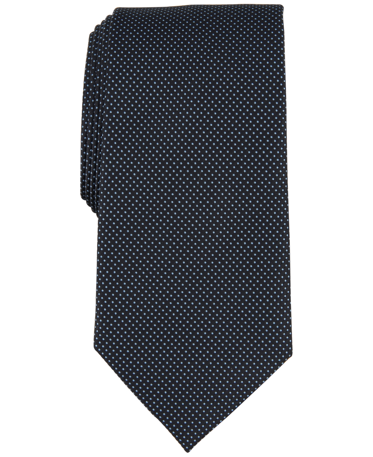 Men's Scott Micro-Dot Tie, Created for Macy's - Black