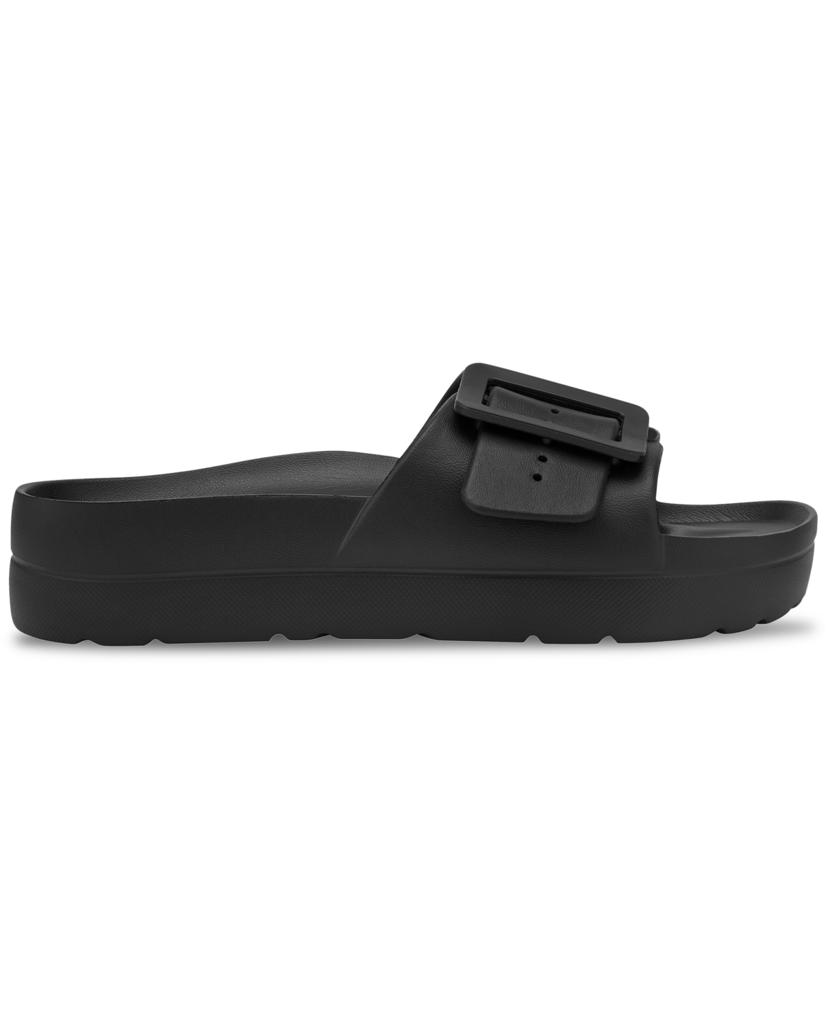 Shop Sun + Stone Remeee Buckle Slide Sandals, Created For Macy's In White