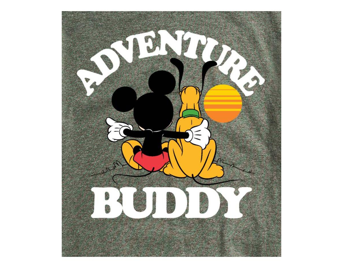 Airwaves Hybrid Apparel Disney Adventure Buddy Mens Short Sleeve Tee In Ath Hthr