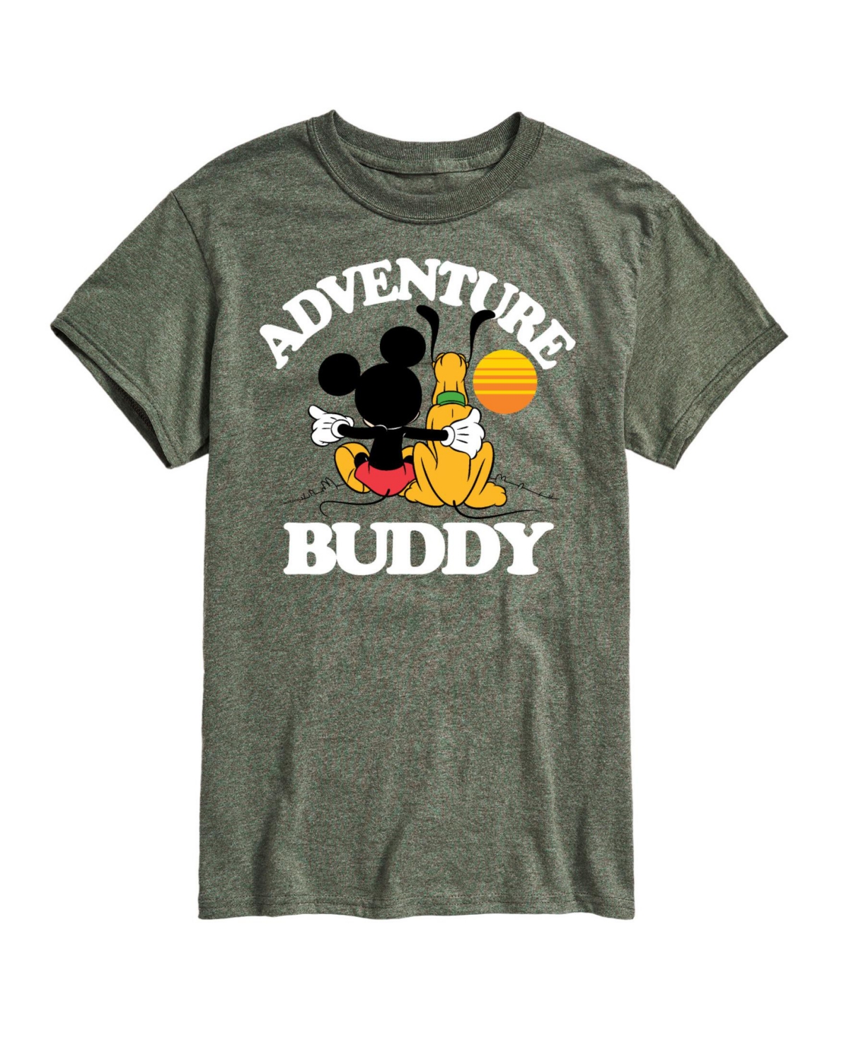 Hybrid Apparel Disney Adventure Buddy Mens Short Sleeve Tee - Hthr Green