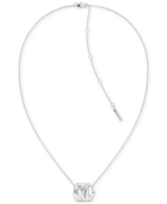 Stainless Steel Structural Pendant Necklace, 20" + 2" extender