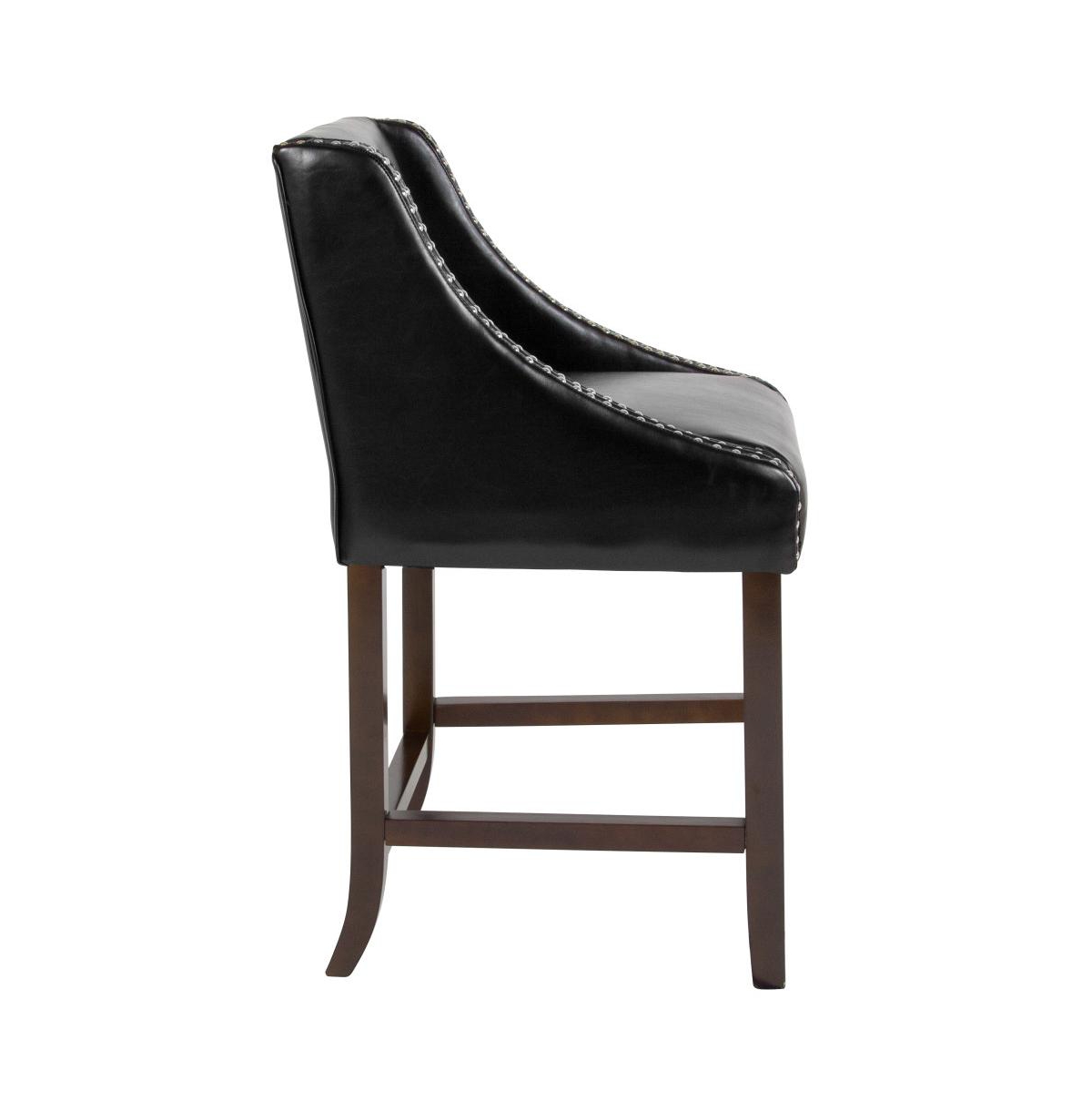 Taylorsville 24 Inch Counter Height Stool With Nailhead Trim