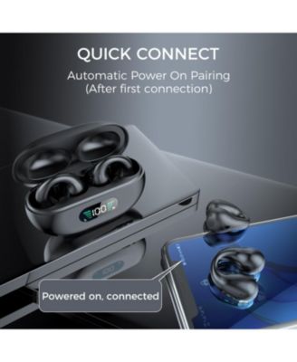 Clip-On/Open Ear-Buds-Comfortable, Bluetooth 5.3, 350mAh/18Hr Playtime