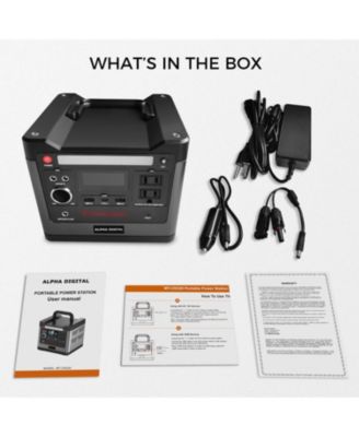 320W Portable Power Station- 298Wh/93120mAh, 8x Outputs: AC/12V DC/USB