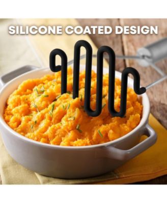 Non-Scratch Potato Masher Kitchen Tool - Durable Stainless Steel Mashed Potatoes Masher