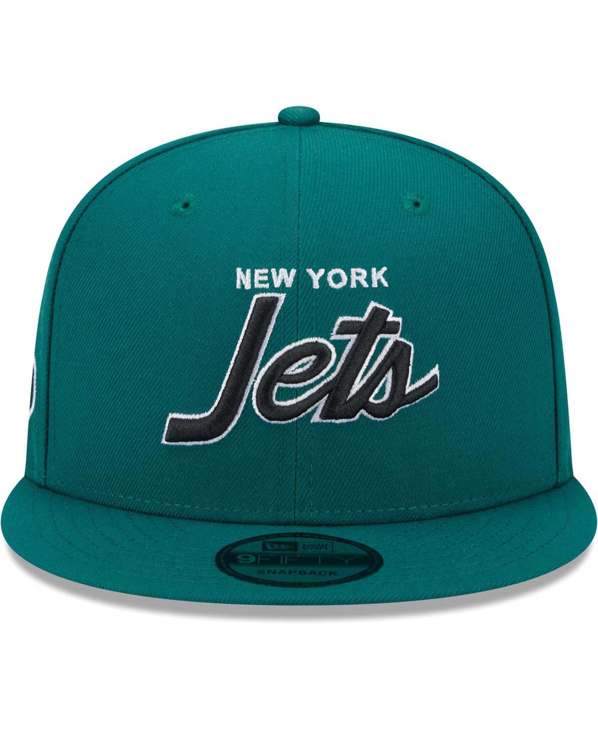 New Era Green New York Jets Main Script 9fifty Snapback Hat In Green