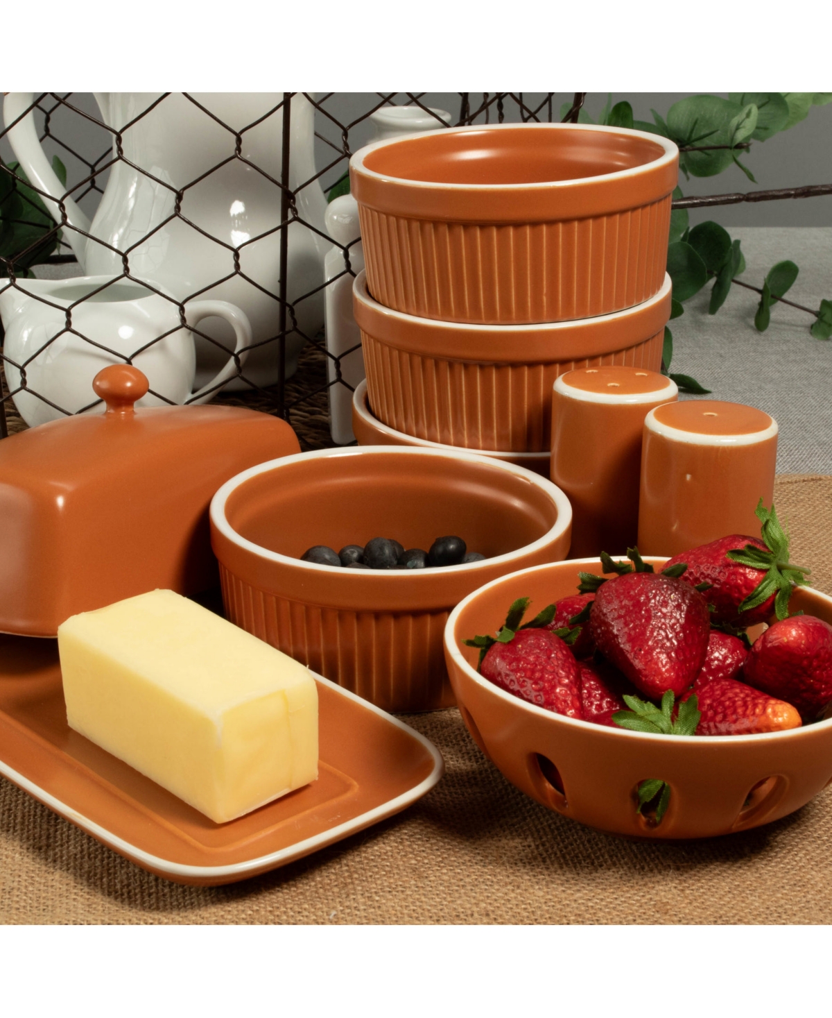 Bia Cordon Bleu Tempo 7-piece Tabletop Accessory Set In Sage