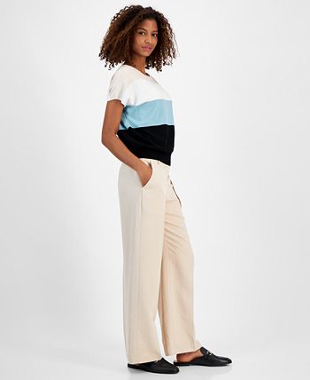 T-Tahari Metallic Wide Leg Pant