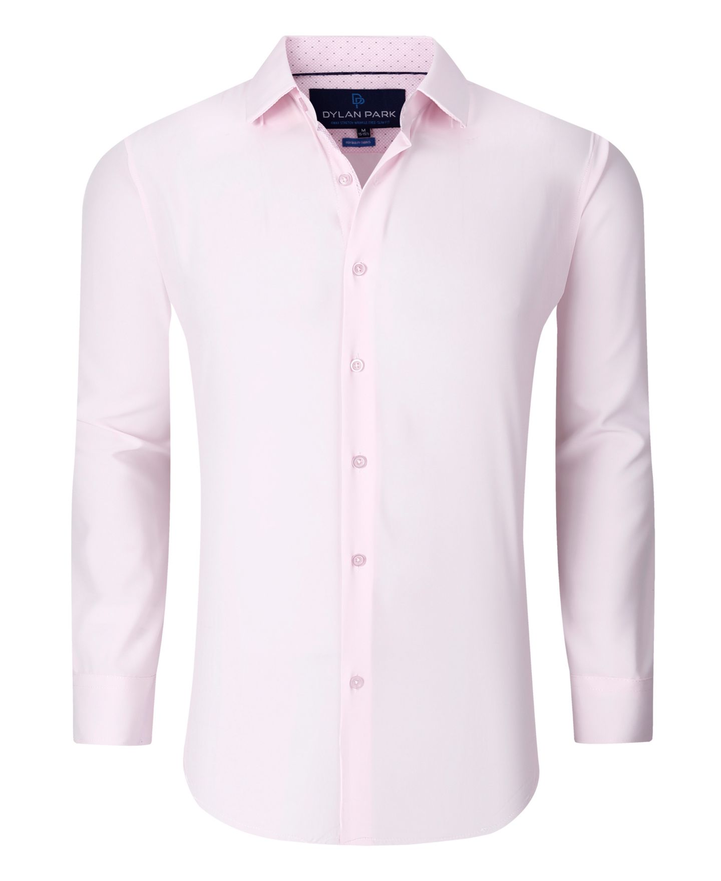 Мужская рубашка Dylan Park Geometric Performance Stretch Button Down Dress Shirt, цвет: Розовый — фото 1