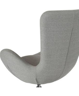 Soro High-Back Egg Style Lounge Chair With 360° Swivel Metal Base
