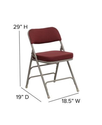 2 Pack Home & Office Portable Party Events Fabric Padded Metal Folding Chair