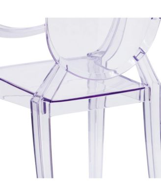 Oval Back Ghost Chair With Arms