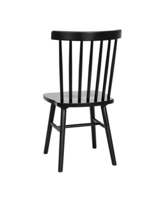 Torrin Set Of Two Premium Solid Wood Spindle Back Dining Chairs With Saddle Seats And Floor Protectant Felt Pads