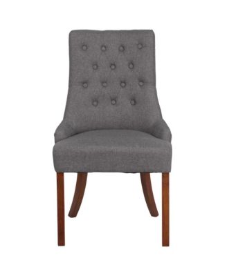 Lillian Upholstered Tufted Side Accent Chair With Curved Rear Legs
