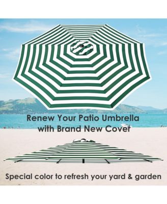 10 Ft Patio Umbrella Replacement Canopy Market Table Top Sunshade Cover Beach