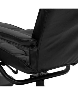 Contemporary Multi-Position Recliner & Ottoman W/ Wrapped Base