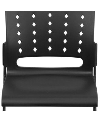 Home Office Plastic Accent Sled Base Stack Chair - Air-Vent Back