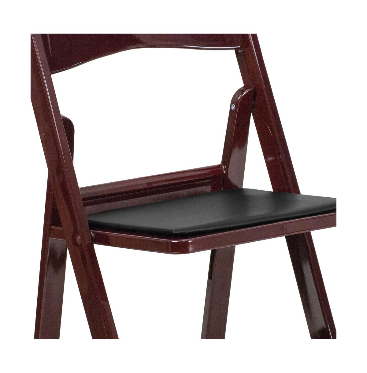 Emma+Oliver Set Of 4 800 Lb Weight Capacity Indoor/Outdoor Resin Folding Chairs