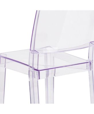 4 Pack Transparent Stacking Side Chair