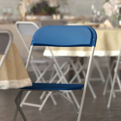 Set Of 6 Stackable Folding Plastic Chairs - 650 Lb Weight Capacity
