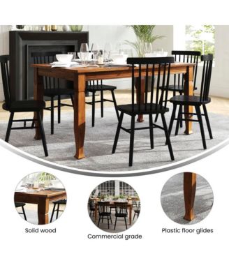 Finnley Wooden Dining Table With Sculpted Legs