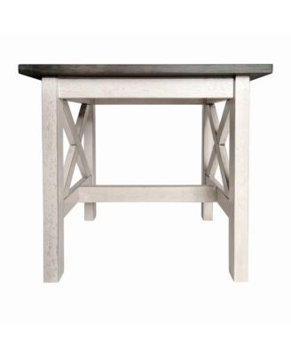 Matty Rustic End Table, Farmhouse Style Solid Wood Accent Table