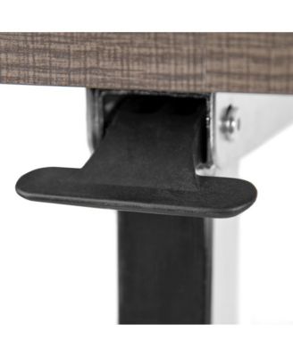 Adjustable Overbed Table – 1 Pc, Metal & Wood, Mobile Design with Wheels, Home & Hospital Use